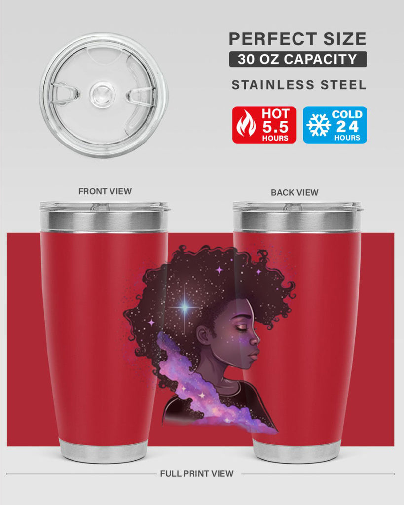 Sparkling Black Girl Design 4#- women-girls- Tumbler
