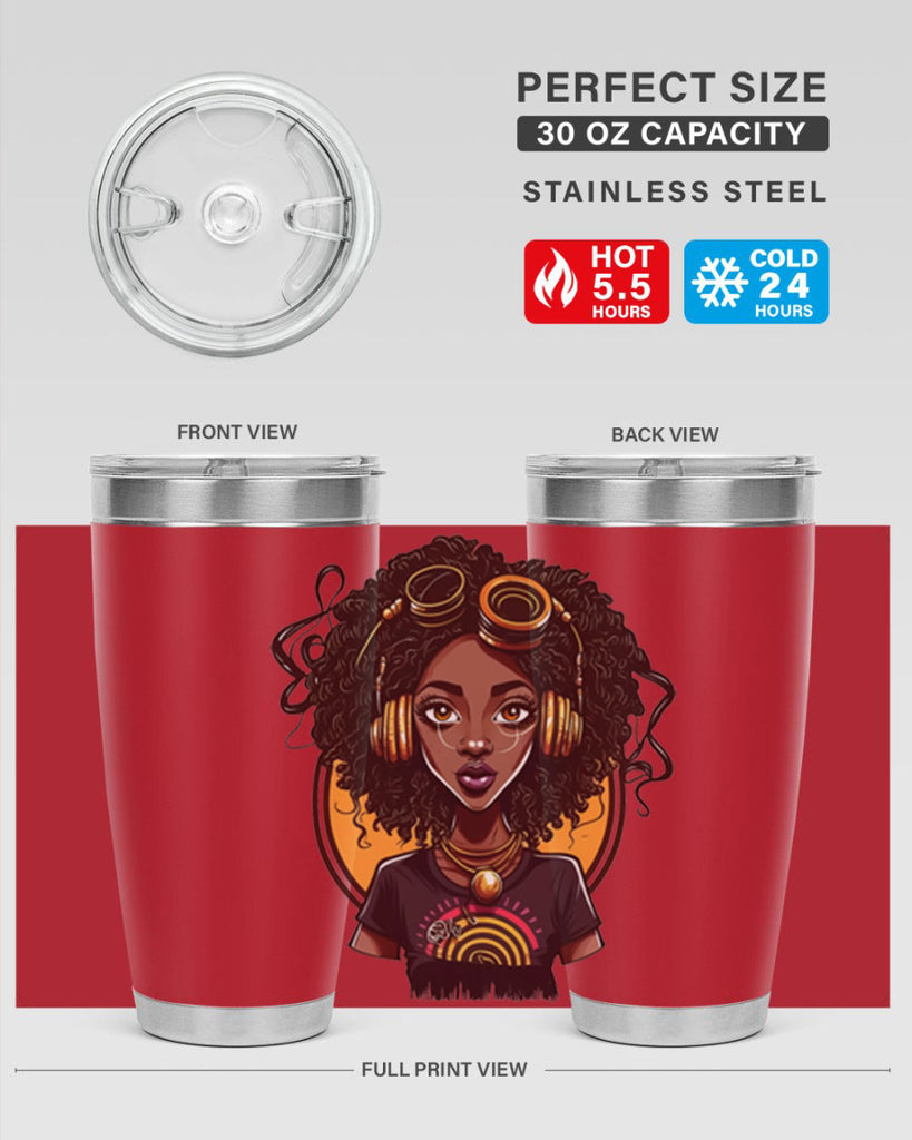 Sparkling Black Girl Design 5#- women-girls- Tumbler