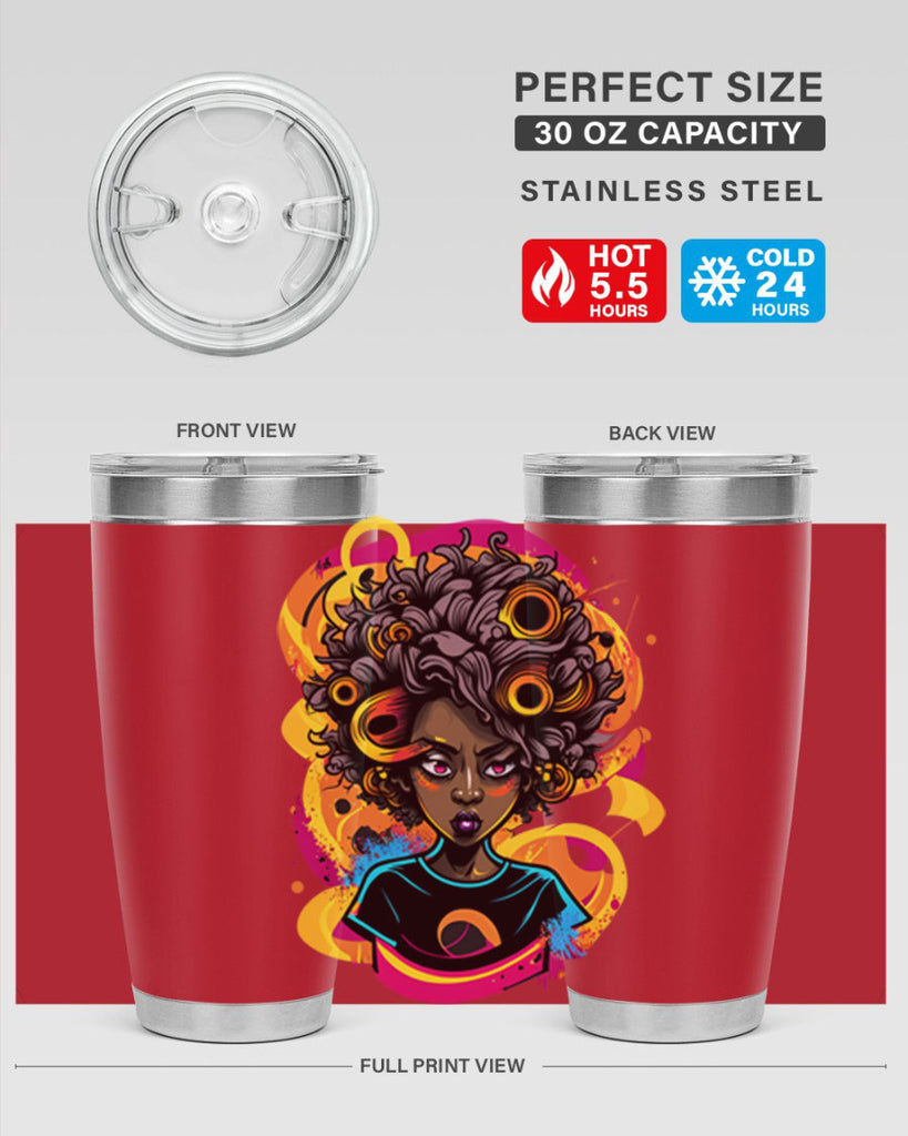 Sparkling Black Girl Design 6#- women-girls- Tumbler