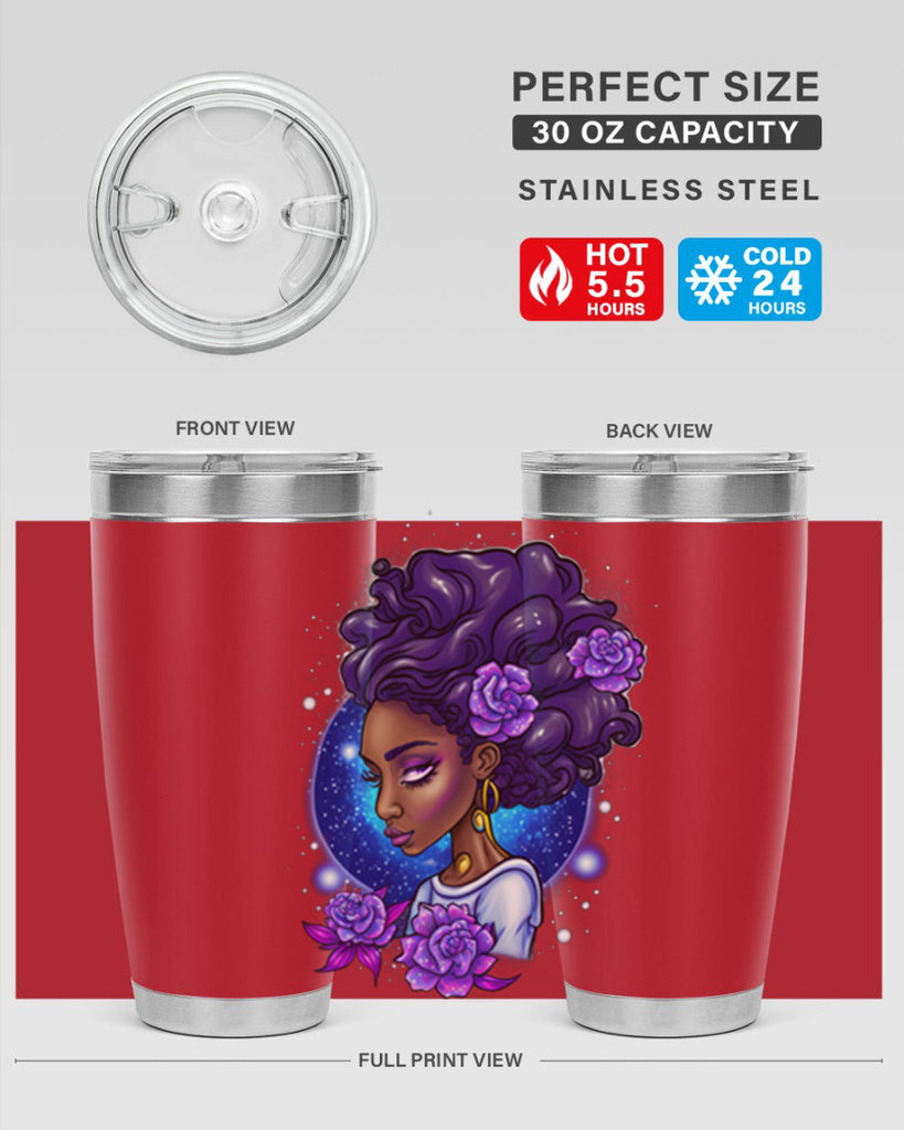Sparkling Black Girl Design 7#- women-girls- Tumbler