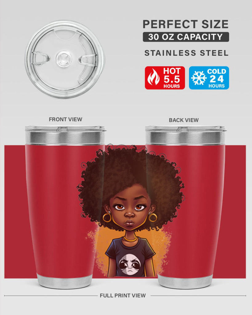 Sparkling Black Girl Design 8#- women-girls- Tumbler