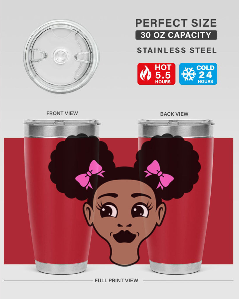 afro puffs girl 76#- women-girls- Tumbler