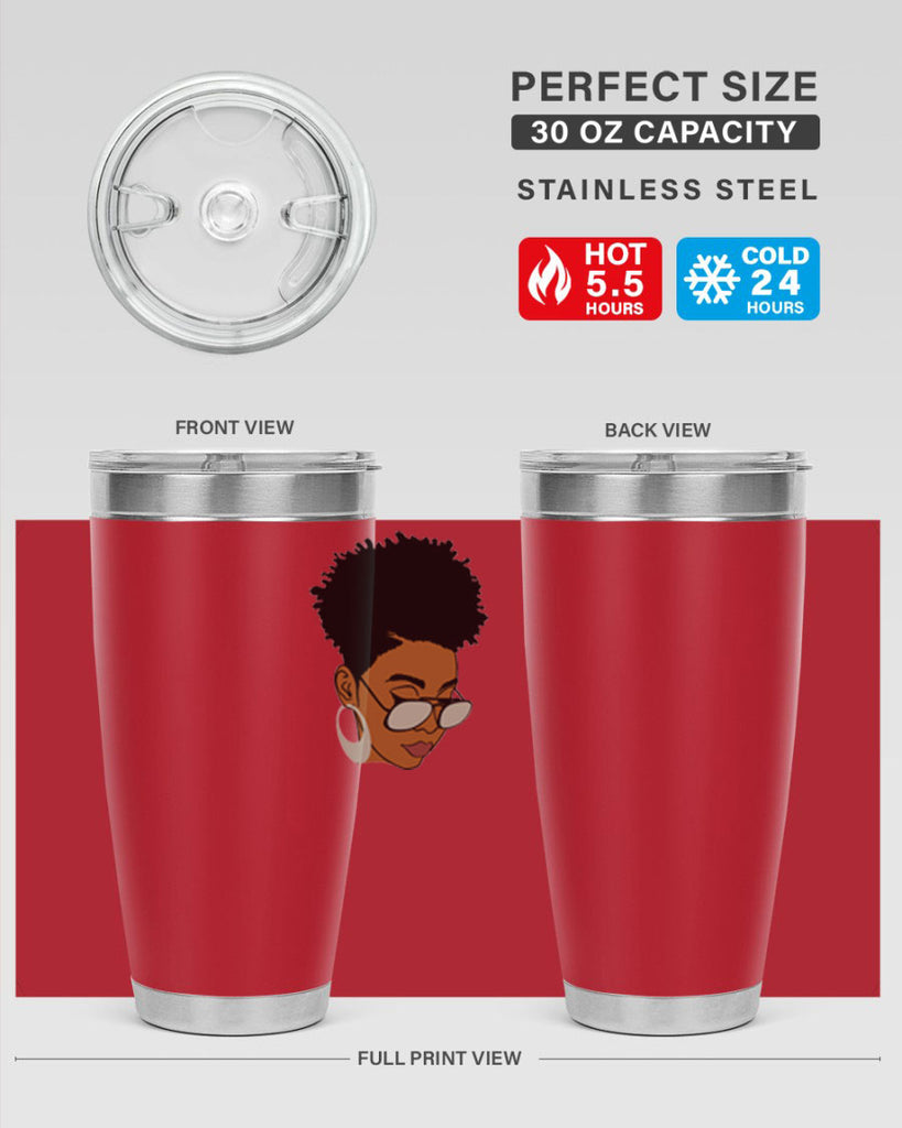 black afro 44#- women-girls- Tumbler