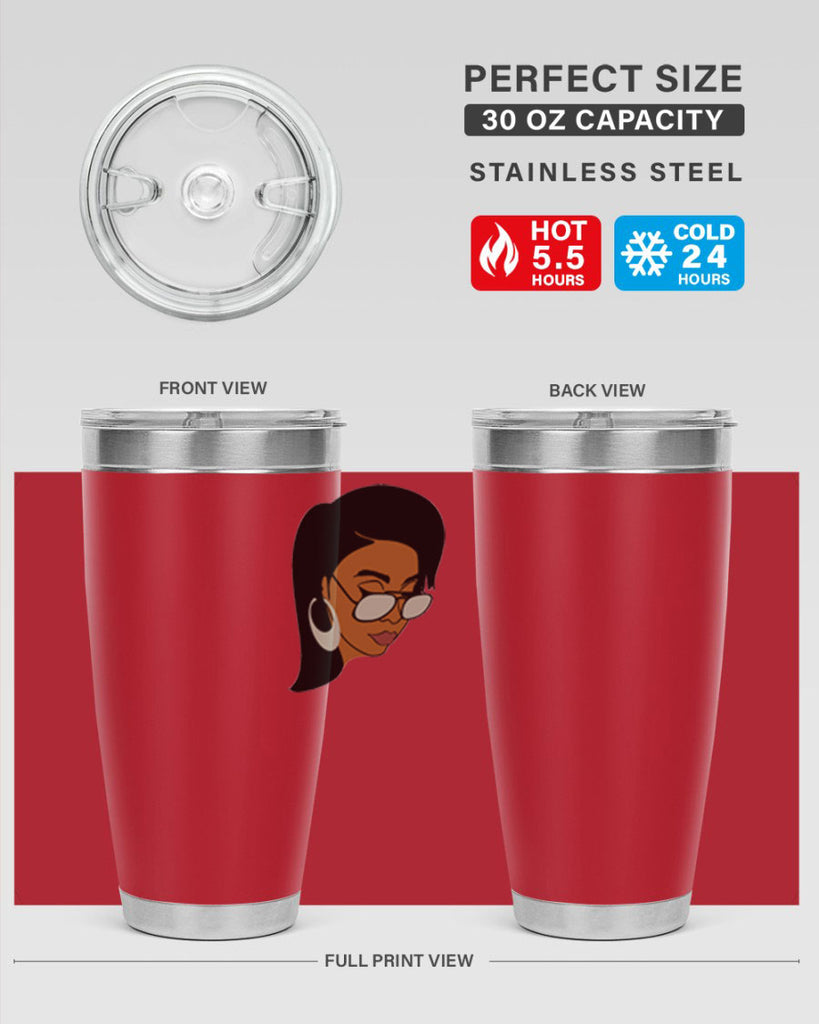 black afro 48#- women-girls- Tumbler