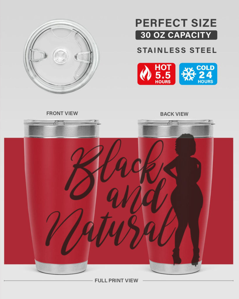 black and natural 22#- women-girls- Tumbler