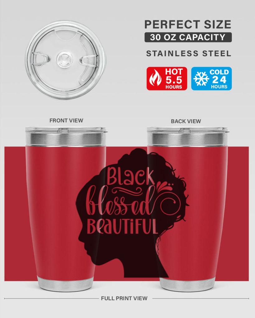 black blessed beautiful Style 62#- women-girls- Tumbler