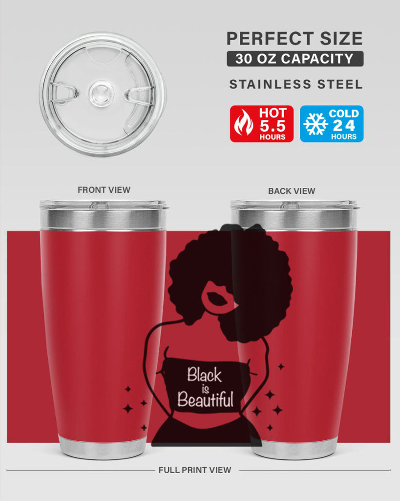 black is beautiful 11#- women-girls- Tumbler