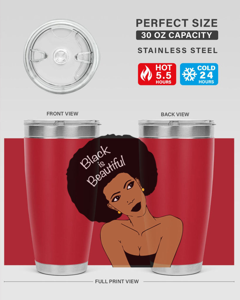 black is beautiful 13#- women-girls- Tumbler