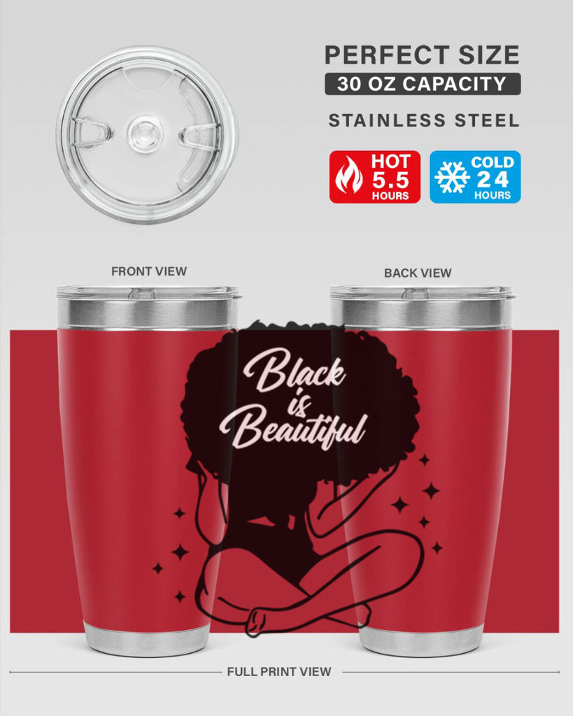 black is beautiful 15#- women-girls- Tumbler