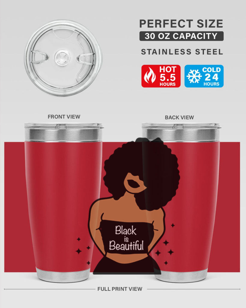black is beautiful 16#- women-girls- Tumbler