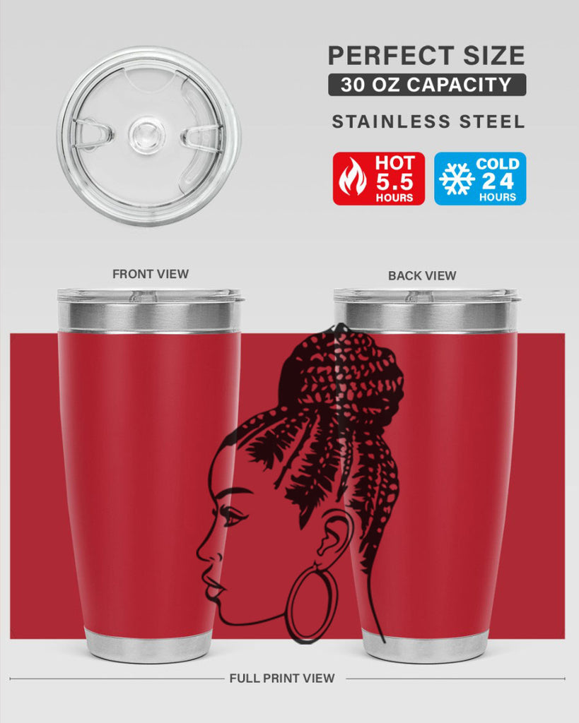 black woman with braids 7#- women-girls- Tumbler