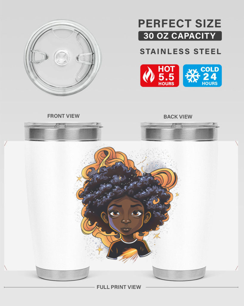 Sparkling Black Girl Design 12#- women-girls- Tumbler