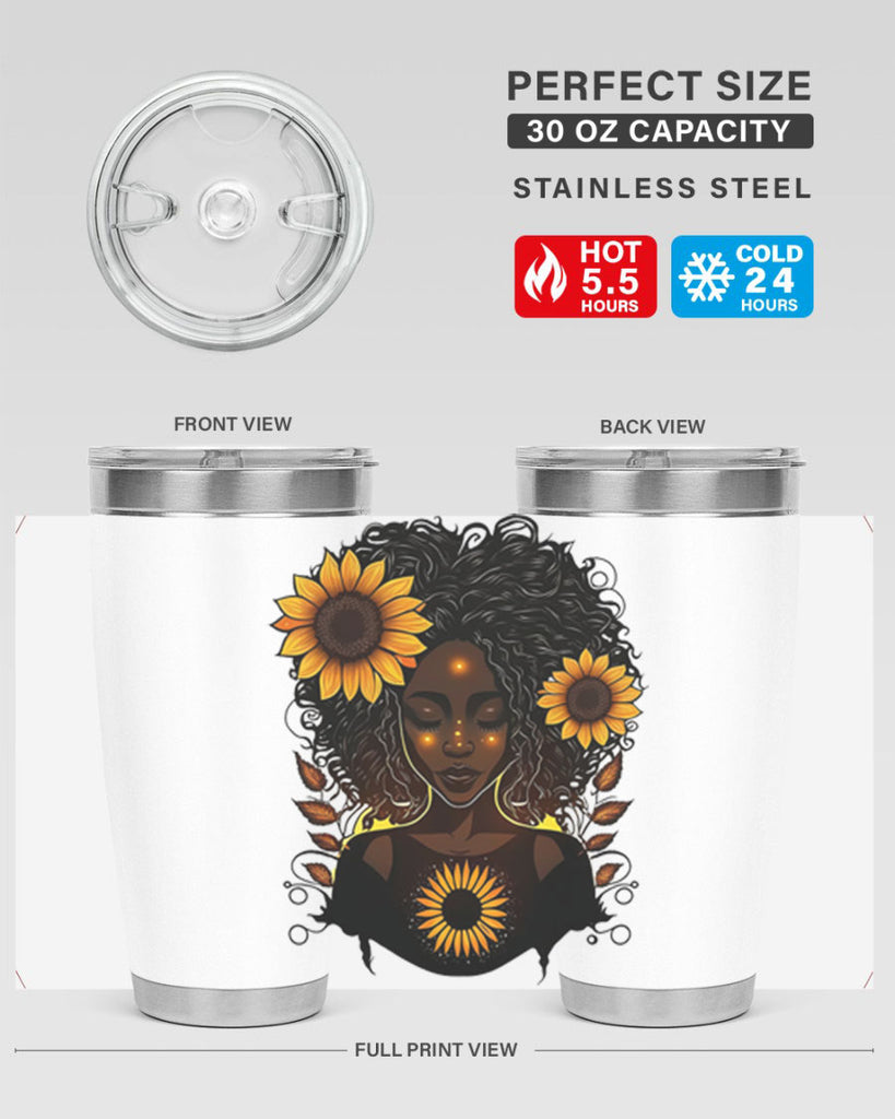 Sparkling Black Girl Design 13#- women-girls- Tumbler