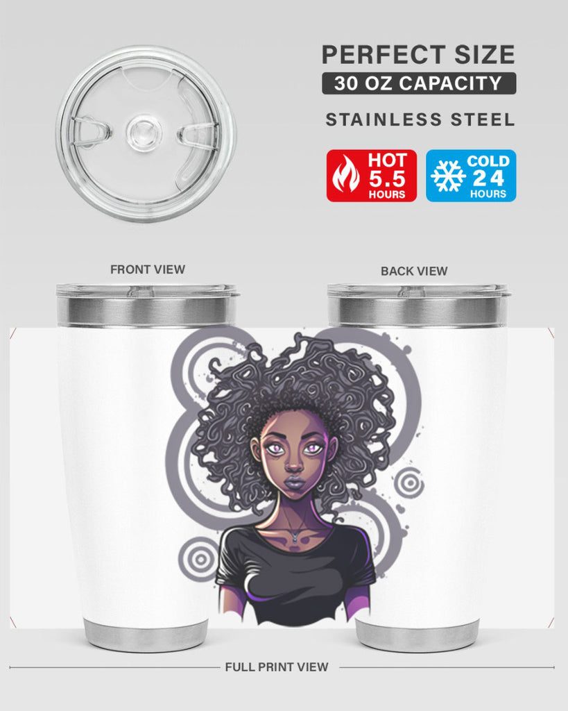 Sparkling Black Girl Design 14#- women-girls- Tumbler