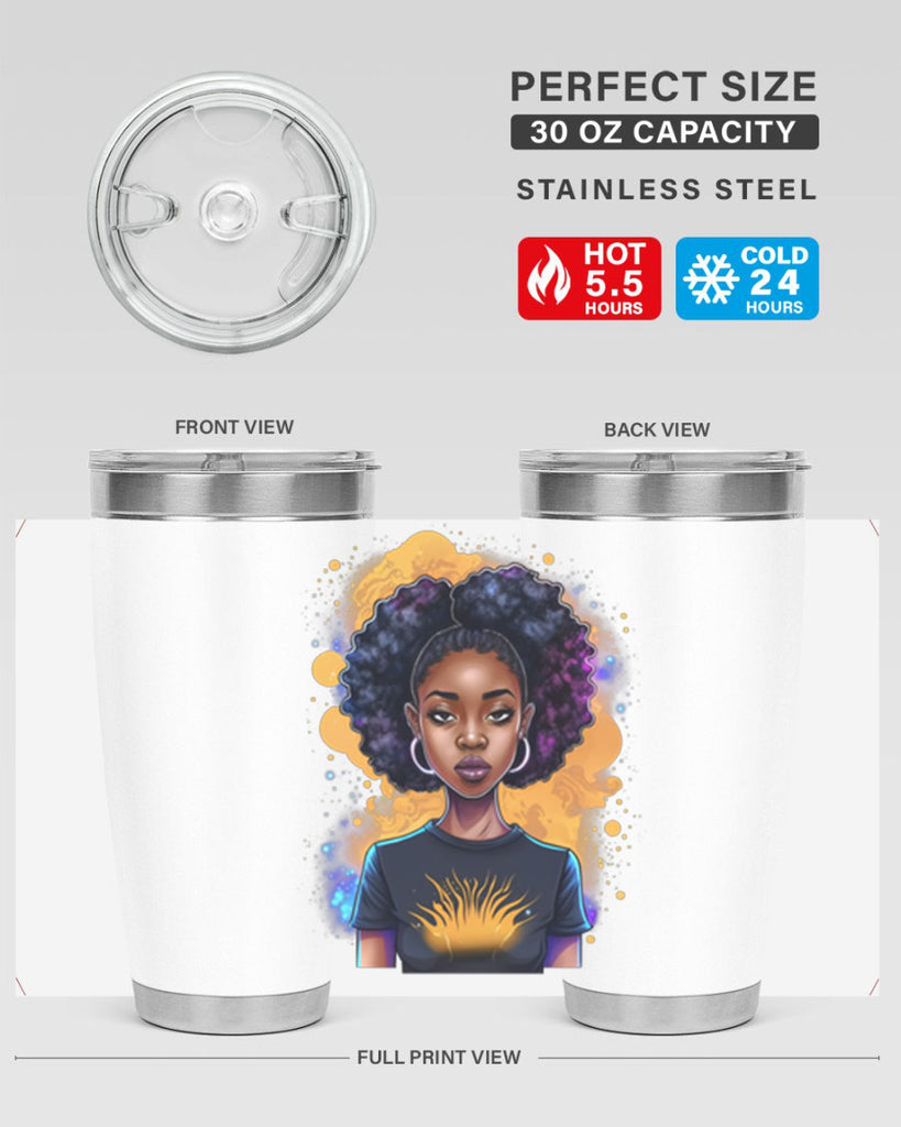 Sparkling Black Girl Design 15#- women-girls- Tumbler