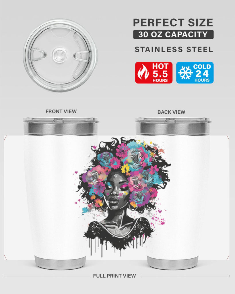 Sparkling Black Girl Design 17#- women-girls- Tumbler
