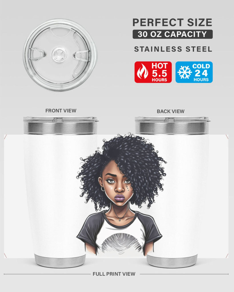 Sparkling Black Girl Design 18#- women-girls- Tumbler