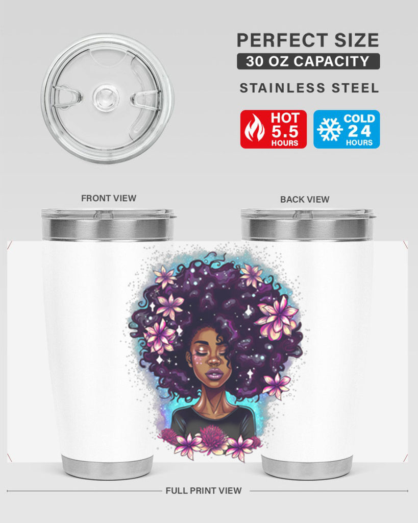 Sparkling Black Girl Design 3#- women-girls- Tumbler