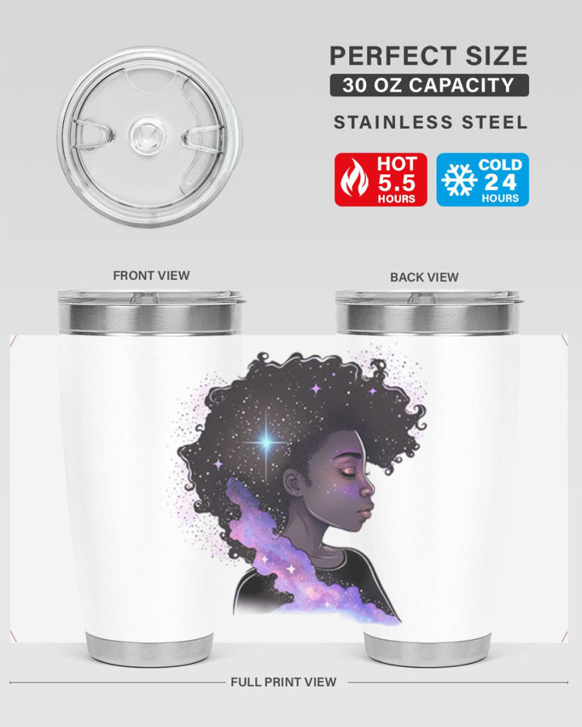 Sparkling Black Girl Design 4#- women-girls- Tumbler
