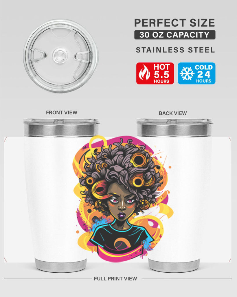 Sparkling Black Girl Design 6#- women-girls- Tumbler
