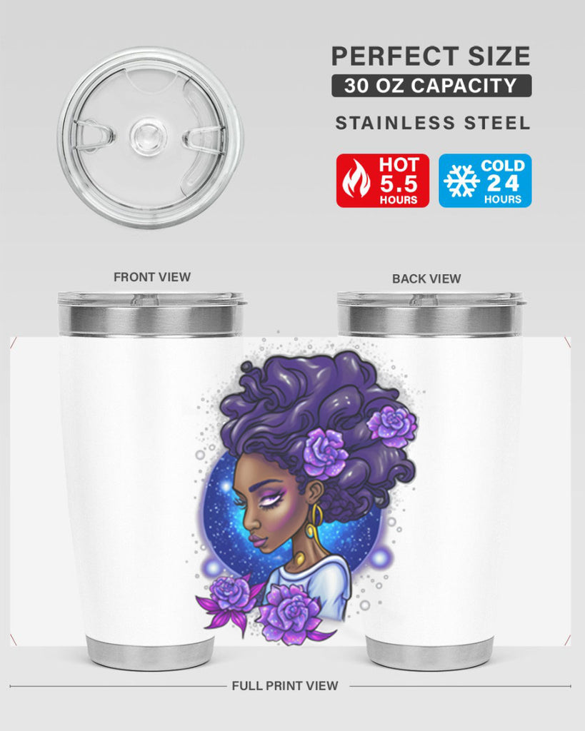 Sparkling Black Girl Design 7#- women-girls- Tumbler