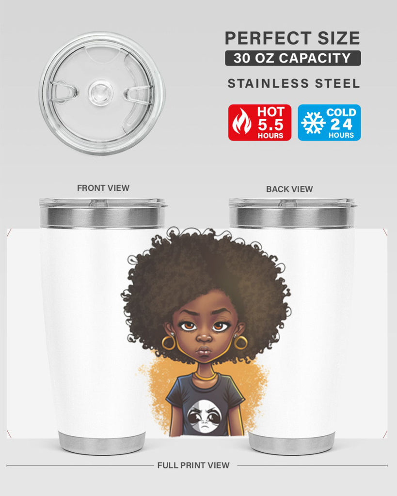 Sparkling Black Girl Design 8#- women-girls- Tumbler