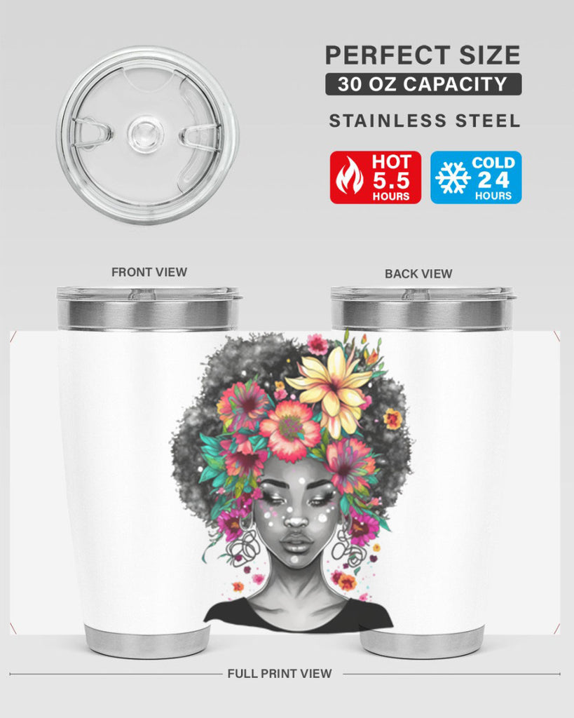 Sparkling Black Girl Design 9#- women-girls- Tumbler