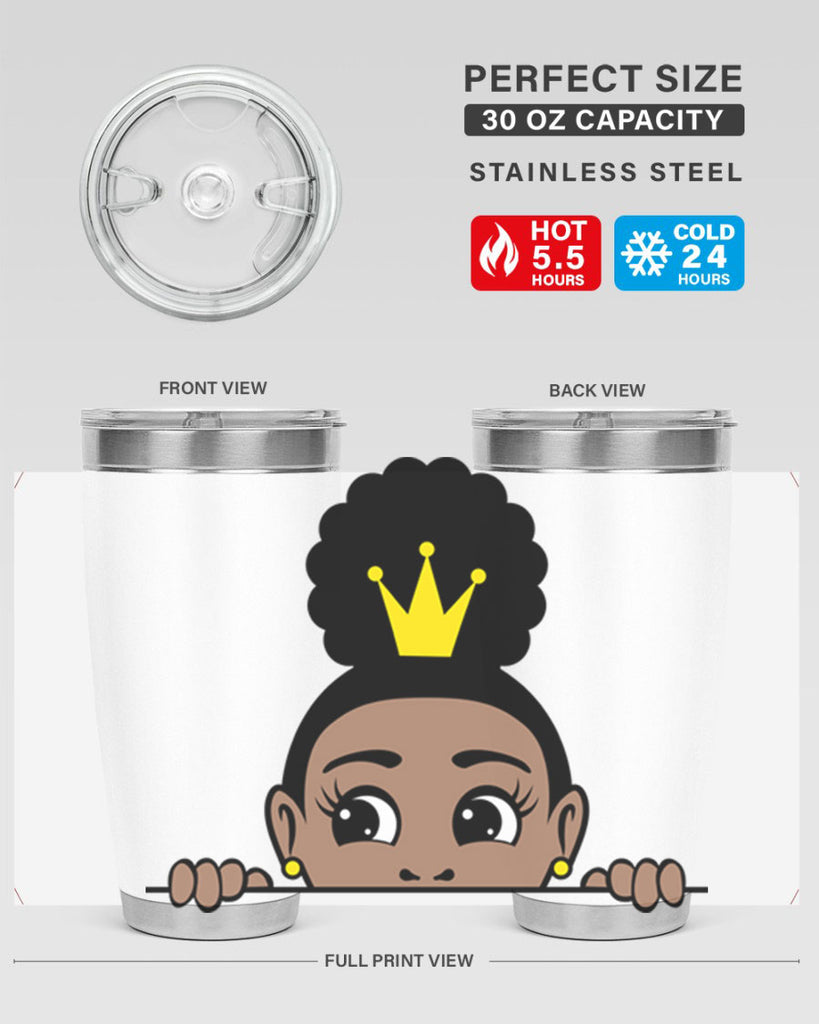 afro puff crown girl 1#- women-girls- Tumbler
