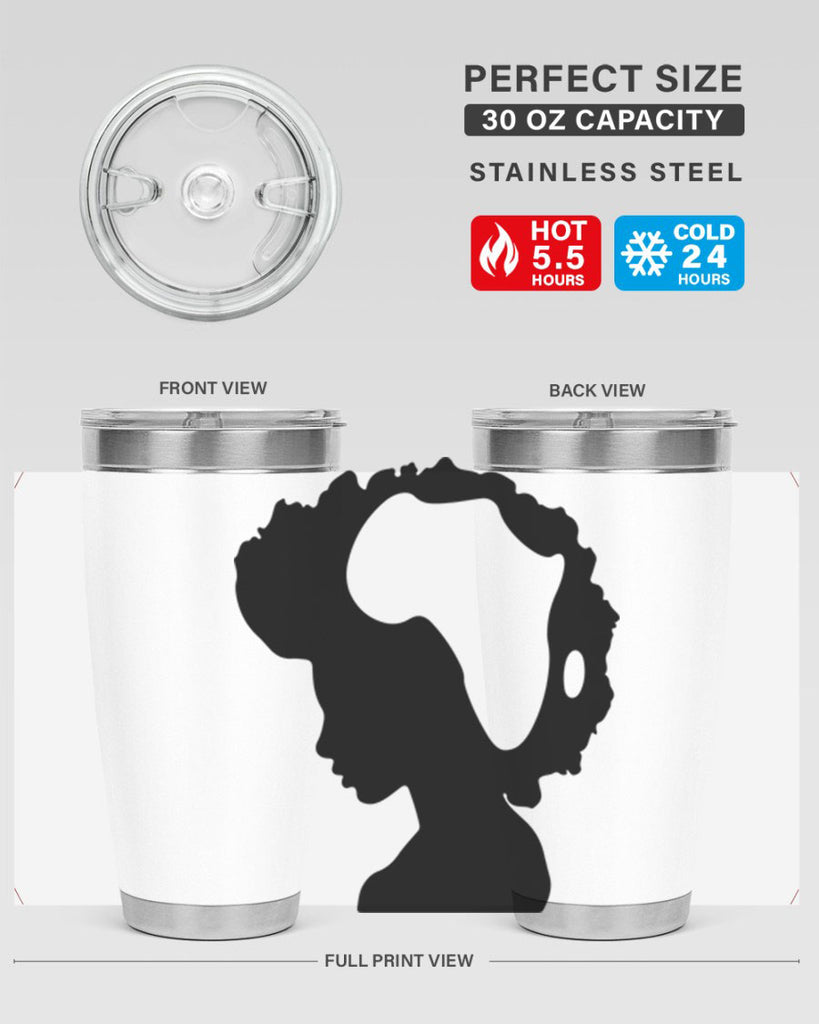 afro woman with africa map 65#- women-girls- Tumbler