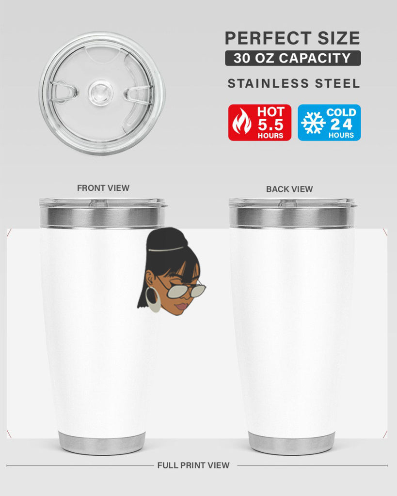 black afro 40#- women-girls- Tumbler
