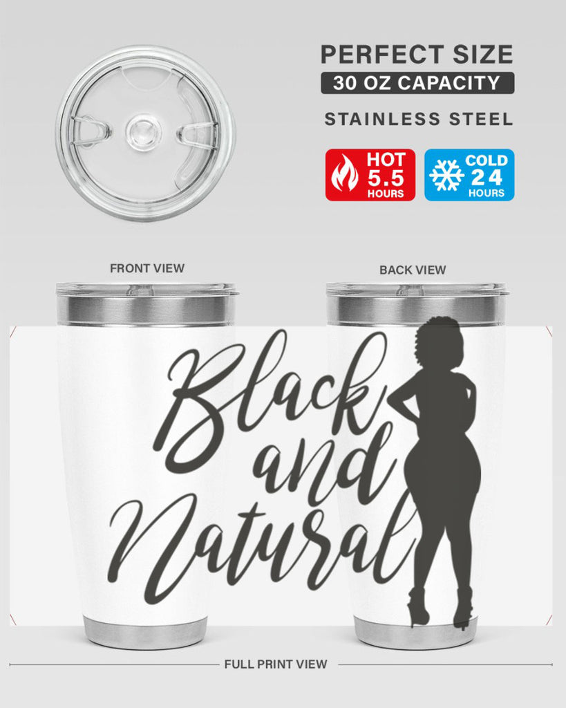 black and natural 22#- women-girls- Tumbler