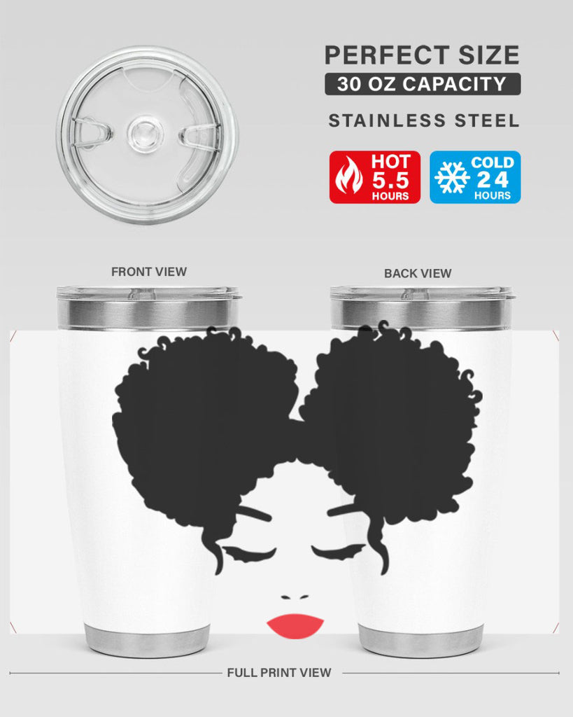 black woman red lips 9#- women-girls- Tumbler
