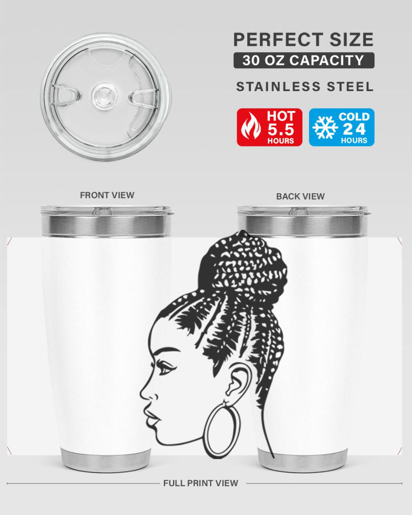 black woman with braids 7#- women-girls- Tumbler