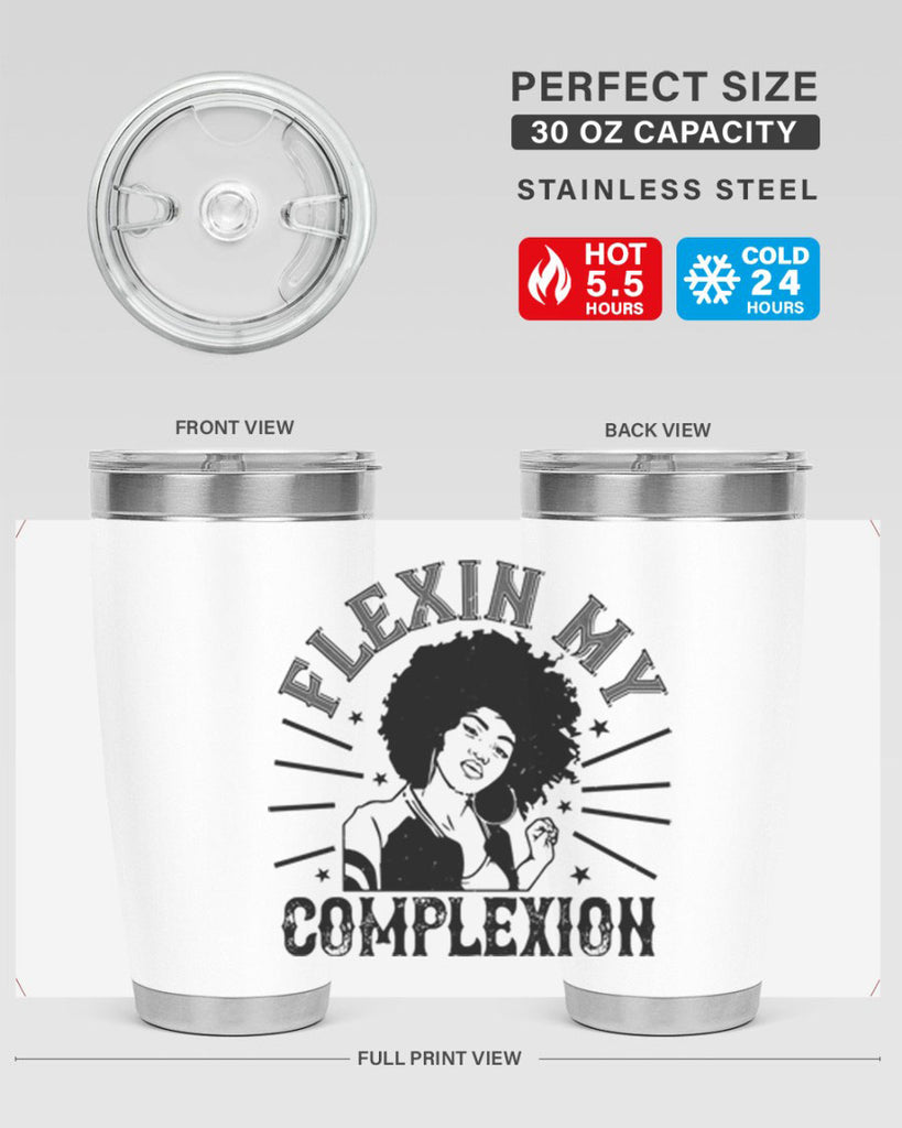 flexin my complexion Style 34#- afro- Tumbler