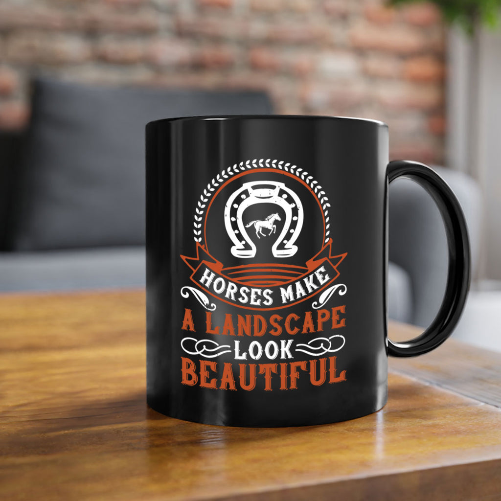 Horses make a landscape look beautiful Style 42#- horse-Mug / Coffee Cup