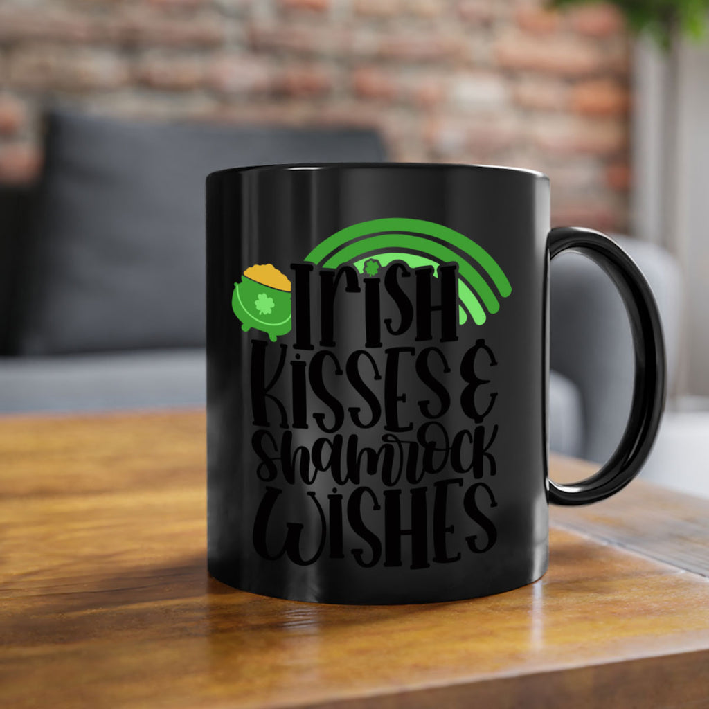 Irish Kisses Shamrock Wishes Style 80#- St Patricks Day-Mug / Coffee Cup