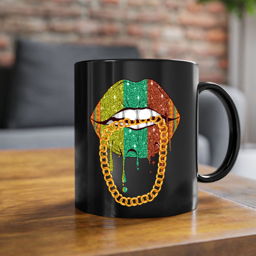 Juneteenth Women Melanin Girl Lips Png 25#- juneteenth-Mug / Coffee Cup