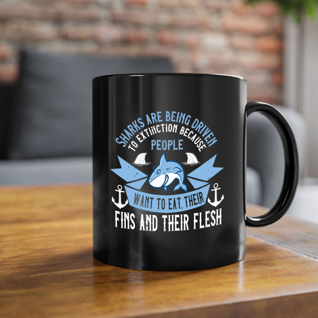 Sharks are being driven to extinction because people want to eat their Style 40#- Shark-Fish-Mug / Coffee Cup