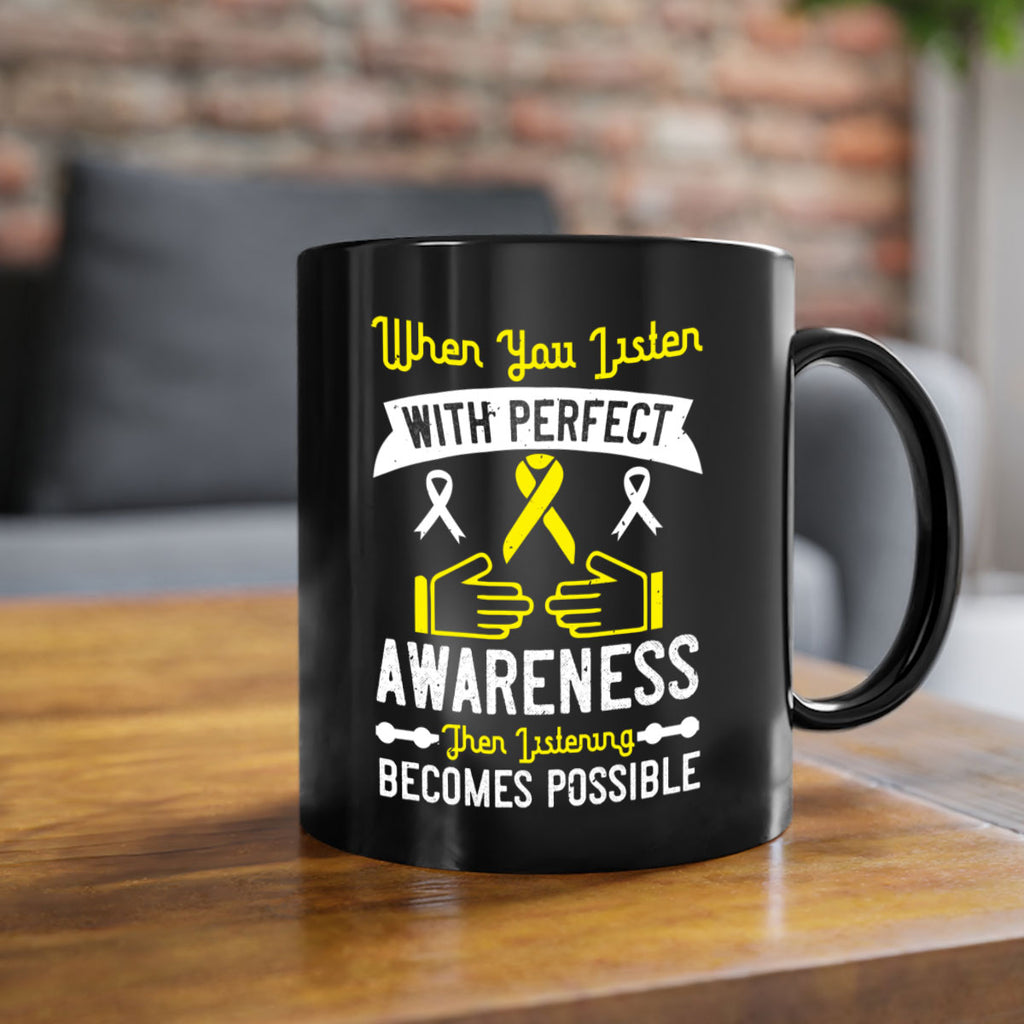When you listen with perfect awareness then listening becomes possible Style 7#- Self awareness-Mug / Coffee Cup