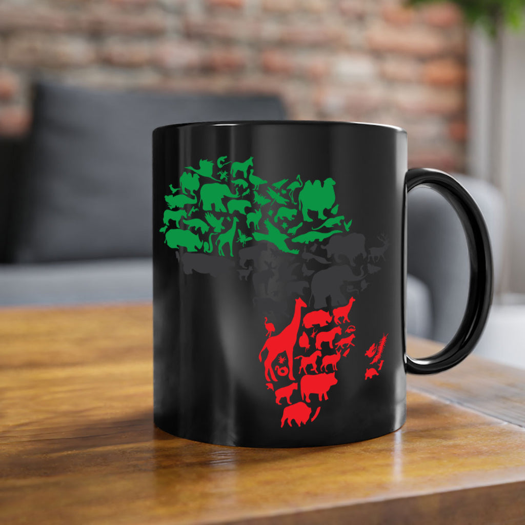 africa animals color 278#- black words - phrases-Mug / Coffee Cup