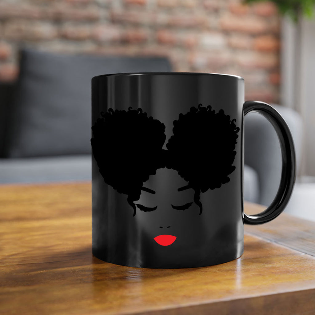 black woman red lips 9#- Black women - Girls-Mug / Coffee Cup