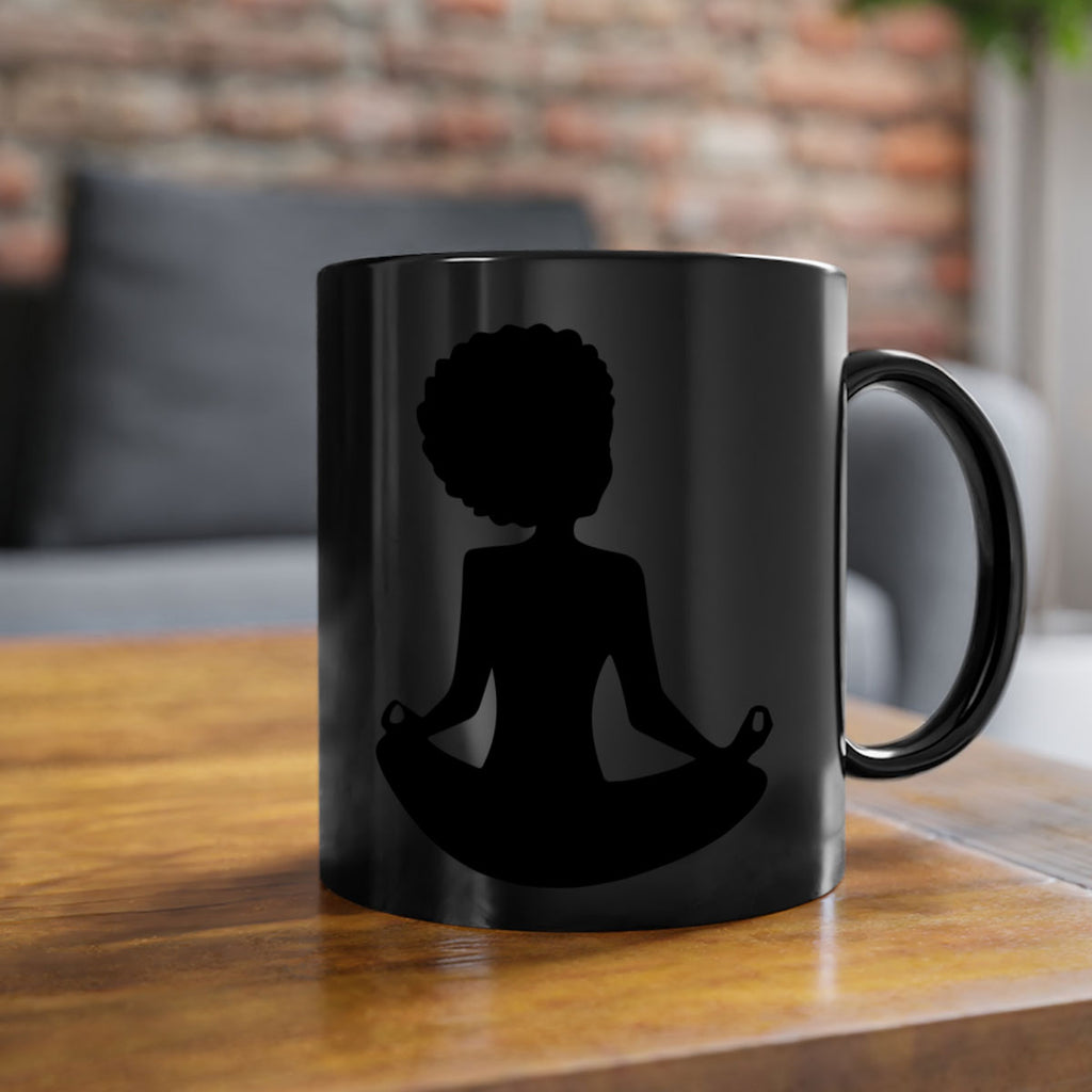 black woman sitting 8#- Black women - Girls-Mug / Coffee Cup