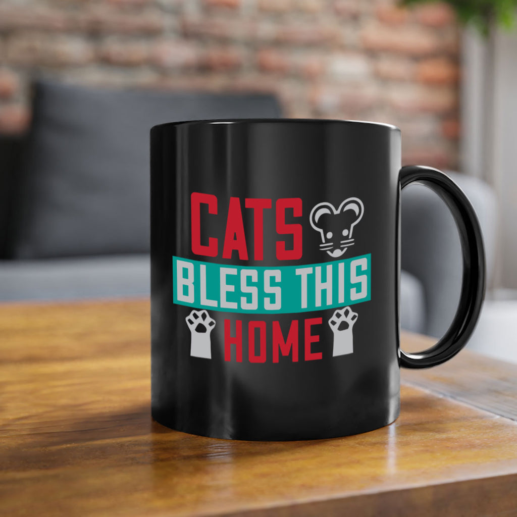 cats bless this home Style 36#- cat-Mug / Coffee Cup