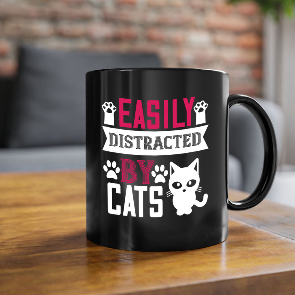 easily distracted by cats Style 47#- cat-Mug / Coffee Cup