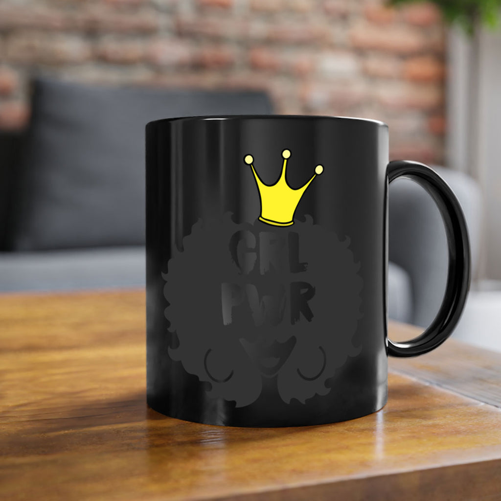 girl power with crown 34#- Black women - Girls-Mug / Coffee Cup