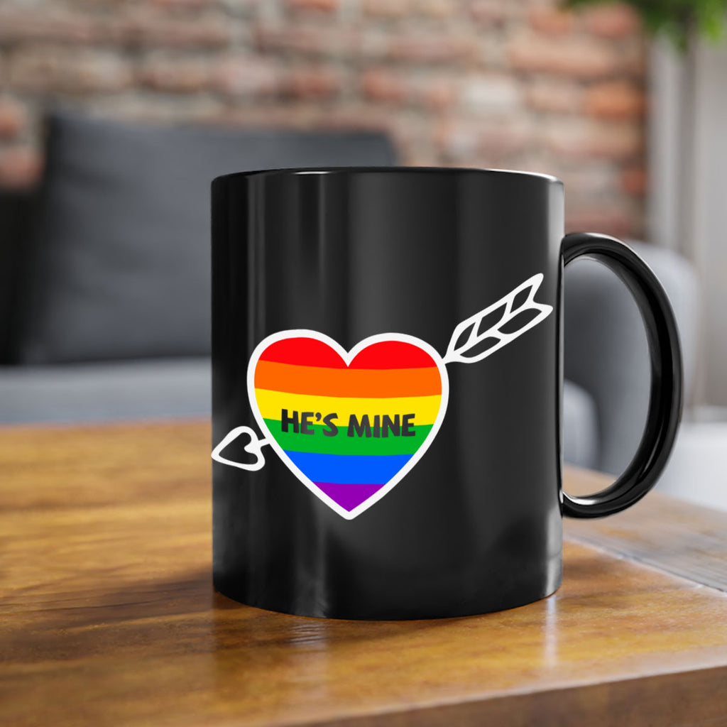 hes mine couple rainbow lgbt lgbt 133#- lgbt-Mug / Coffee Cup