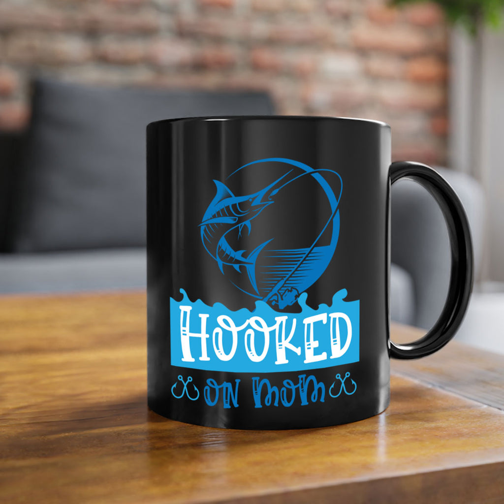 hooked on mom 217#- fishing-Mug / Coffee Cup
