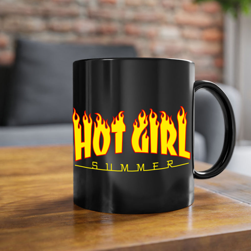 hot girl  summer fire 123#- black words - phrases-Mug / Coffee Cup