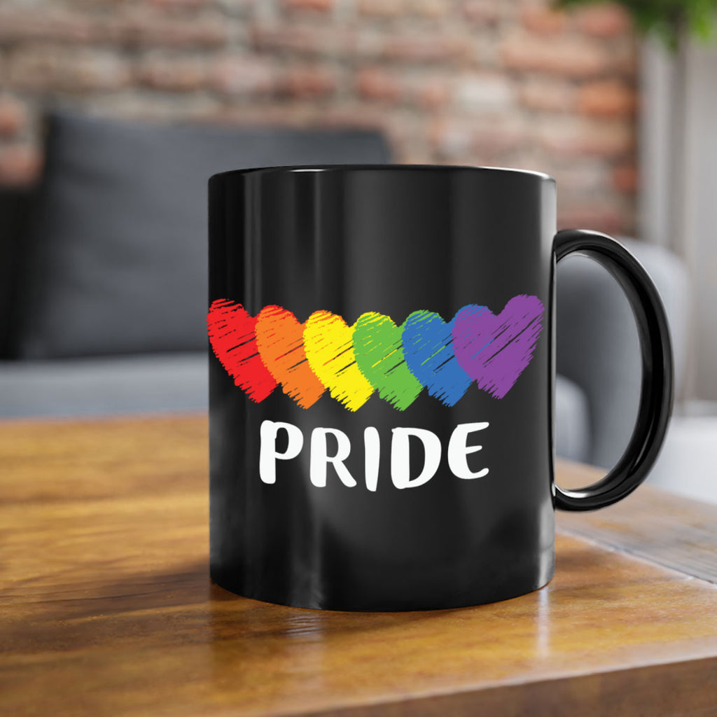 lgbt pride flag rainbow hearts lgbt 99#- lgbt-Mug / Coffee Cup