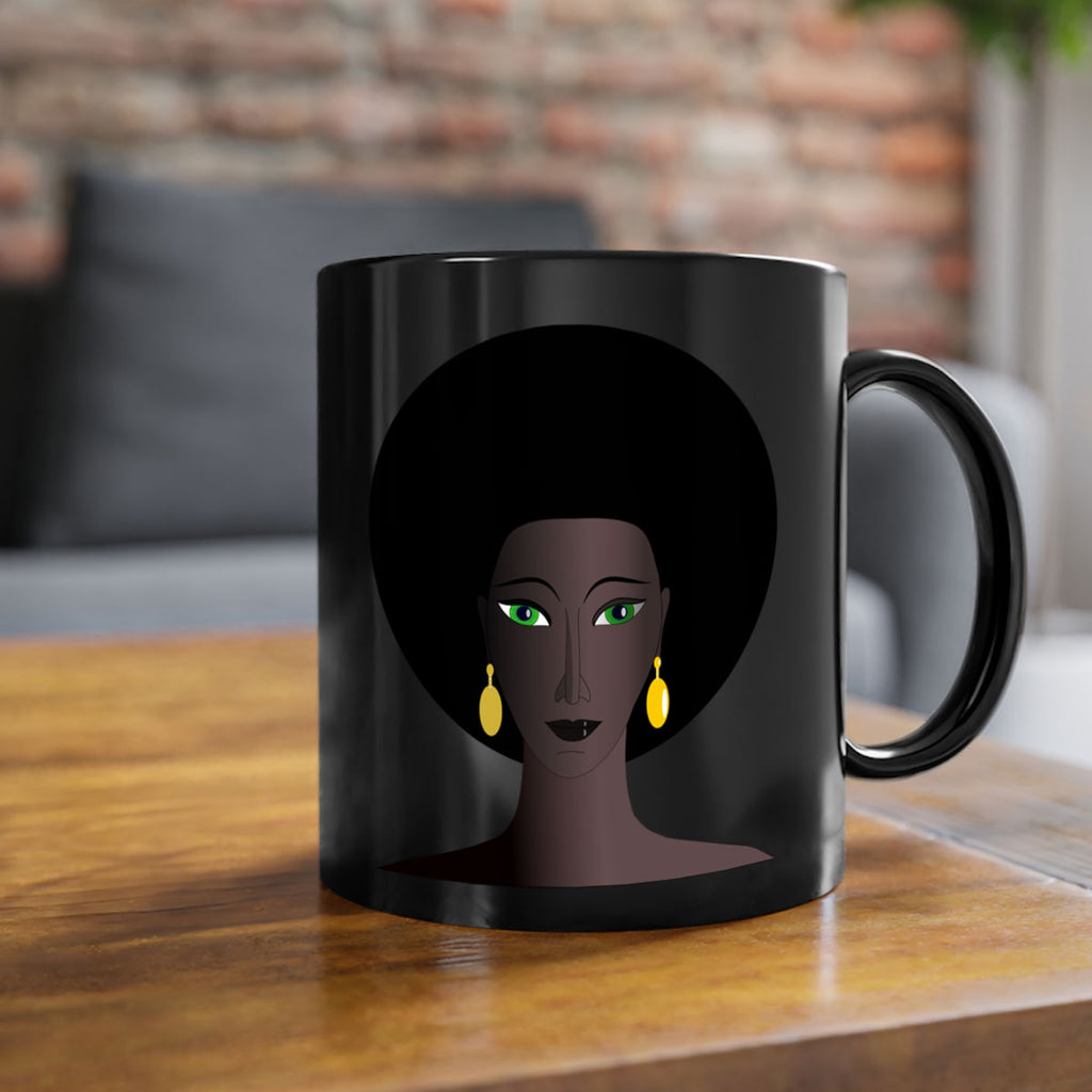 machovka black woman with green eyes 27#- Black women - Girls-Mug / Coffee Cup